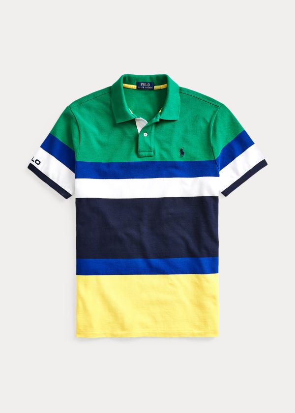 Men's Polo Ralph Lauren Custom Slim Fit Mesh Polos | 503679ILD